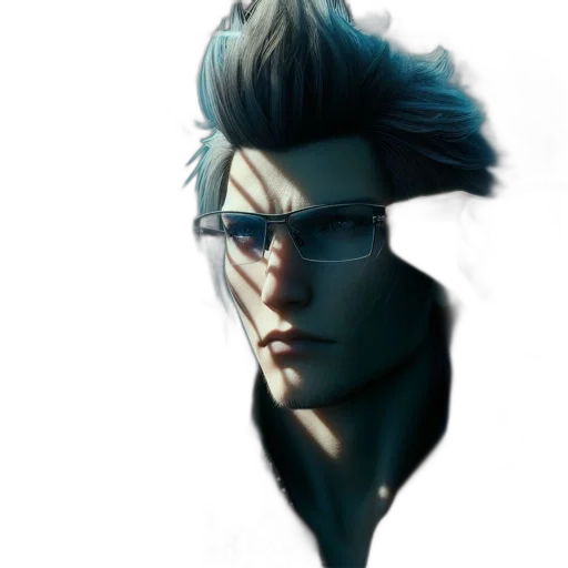 face, staff, jacket, dragon, concept art, cyberpunk, comic book art, fantasy art transparent PNG cut-out