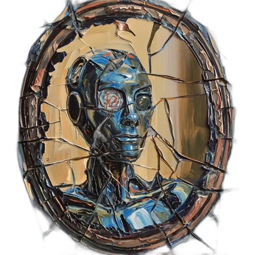 mask, face, robot, jewelry, concept art, cyberpunk, fantasy art, comic book art transparent PNG cut-out