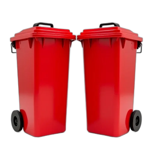 robot, furniture, 3d render, concept art, photorealistic, red, set, four transparent PNG cut-out