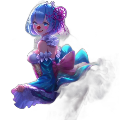 dress, staff, flower, robot, fantasy art, concept art, pixel art, anime transparent PNG cut-out