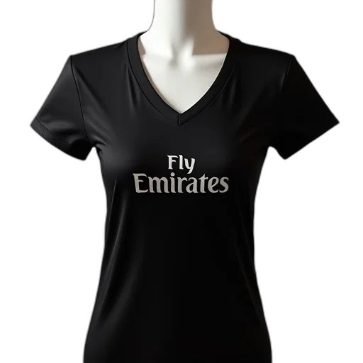 dress, 3d render, black, women, t-shirt, v-neckline, short, sleeves transparent PNG cut-out