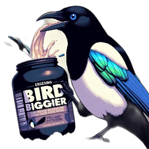food, bottle, animal, vaporwave, concept art, pixel art, 3d render, monochrome transparent PNG cut-out