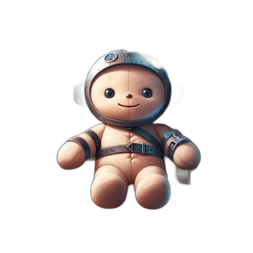 robot, staff, creature, 3d render, concept art, photorealistic, pixel art, plush transparent PNG cut-out