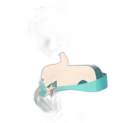 mask, staff, hat, dragon, concept art, 3d render, vaporwave, pixel art transparent PNG cut-out