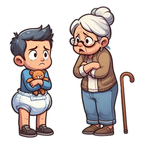 concept art, pixel art, cartoon, comic book art, two, characters, young, boy transparent PNG cut-out