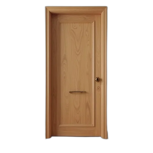 furniture, dress, face, staff, 3d render, wooden, door, plain transparent PNG cut-out