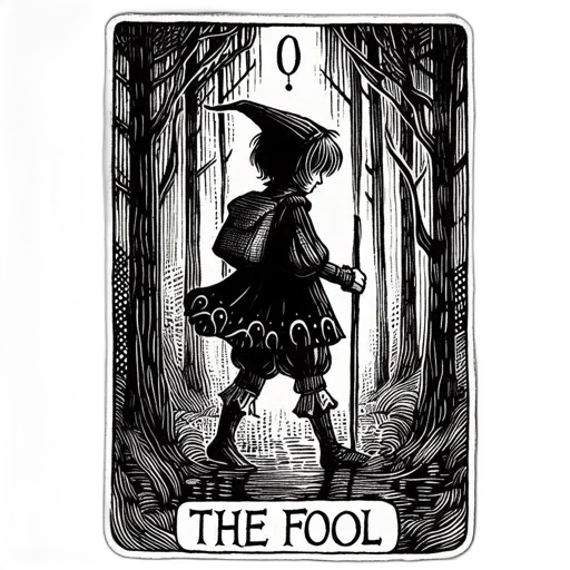 concept art, fantasy art, comic book art, illustrated, tarot, card, depicts, fool transparent PNG cut-out