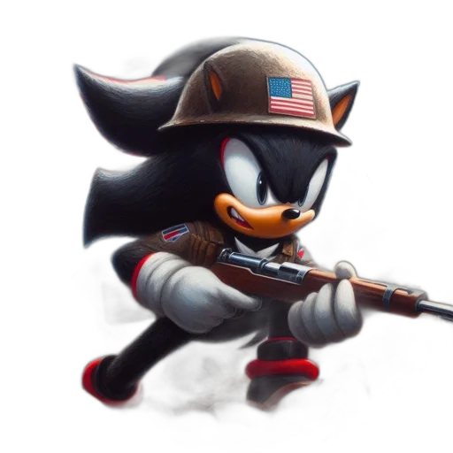 weapon, animal, concept art, 3d render, cartoon, pixel art, sonic, hedgehog transparent PNG cut-out