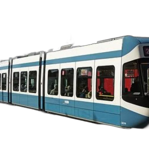 robot, car, 3d render, concept art, photorealistic, modern, tram, blue transparent PNG cut-out