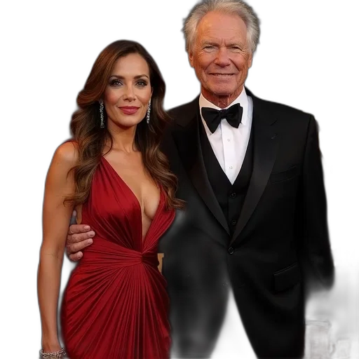 dress, clint, eastwood, wife, linda, boyd, arrive, lacma transparent PNG cut-out