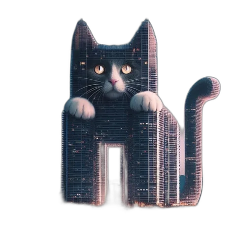 animal, robot, creature, pixel art, cyberpunk, vaporwave, 3d render, neon lights transparent PNG cut-out