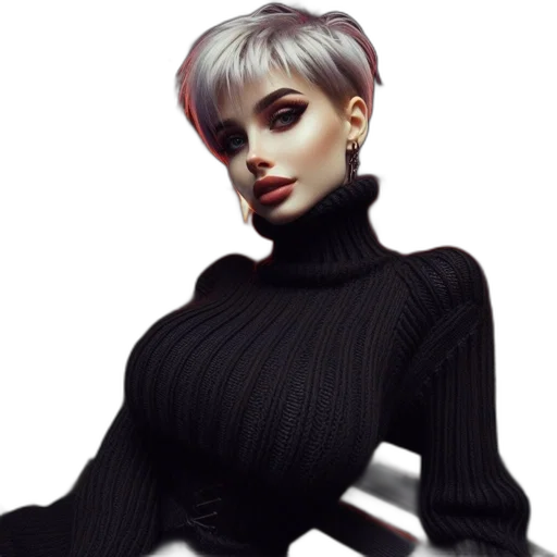 jacket, hair, dress, face, fantasy art, photorealistic, concept art, pixel art transparent PNG cut-out