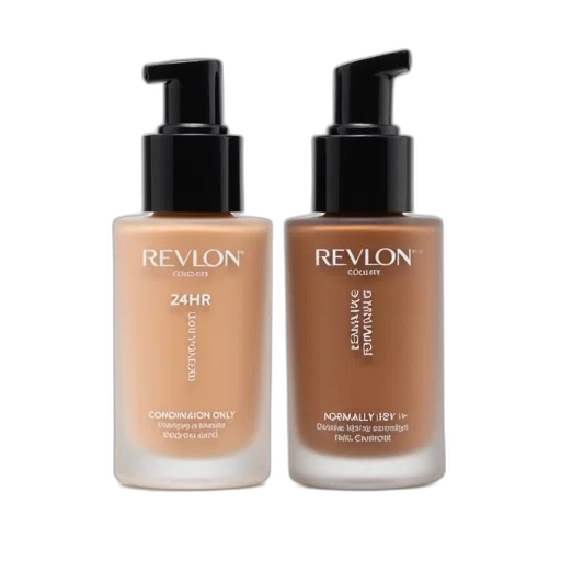 product, display, revlon, colorstay, makeup, foundation, two, bottles transparent PNG cut-out