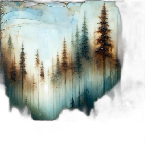 tree, crown, jacket, mask, concept art, watercolor, fantasy art, photorealistic transparent PNG cut-out