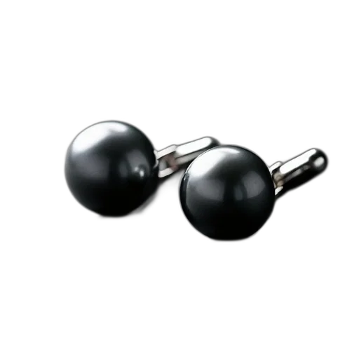 jewelry, weapon, staff, pair, black, cultured, pearl, cufflinks transparent PNG cut-out