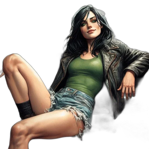jacket, comic book art, concept art, photorealistic, fantasy art, green, earth tones, young transparent PNG cut-out