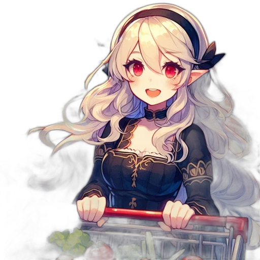 staff, crown, dress, dragon, fantasy art, pixel art, anime, concept art transparent PNG cut-out