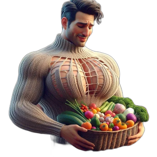 food, robot, 3d render, concept art, pixel art, photorealistic, individual, dark transparent PNG cut-out