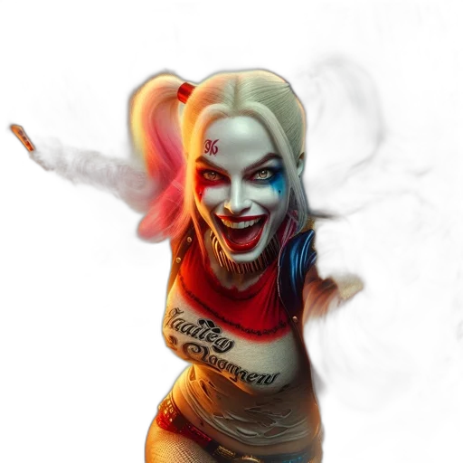 mask, face, comic book art, concept art, fantasy art, photorealistic, fire, harley transparent PNG cut-out