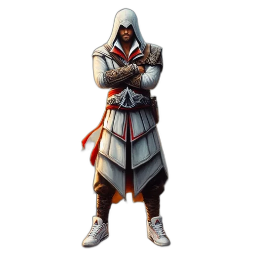 sword, jacket, weapon, staff, concept art, fantasy art, pixel art, 3d render transparent PNG cut-out