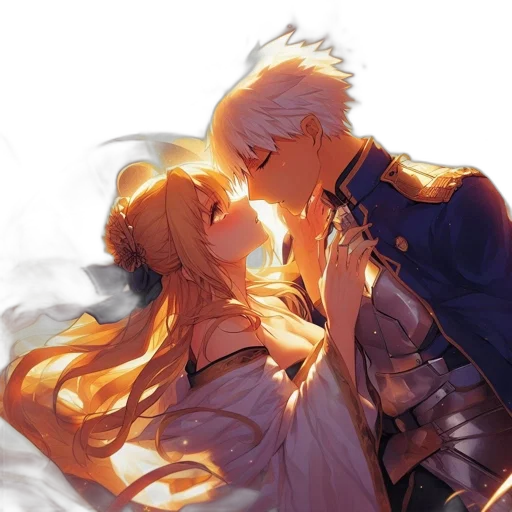 concept art, anime, fantasy art, watercolor, fire, sunset, outer space, fog transparent PNG cut-out