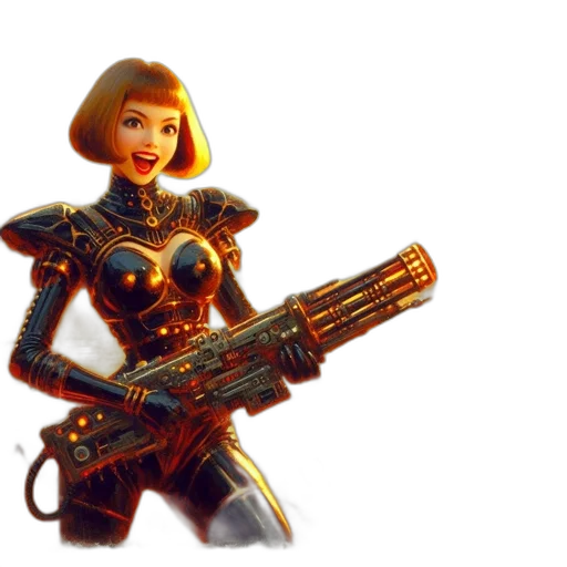 weapon, robot, staff, concept art, 3d render, pixel art, fantasy art, outer space transparent PNG cut-out