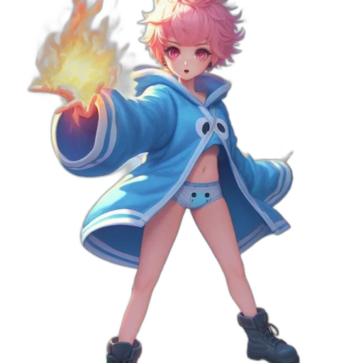 staff, jacket, weapon, concept art, pixel art, fantasy art, anime, fire transparent PNG cut-out