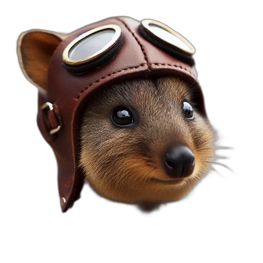 animal, hat, staff, creature, photorealistic, 3d render, concept art, fantasy art transparent PNG cut-out