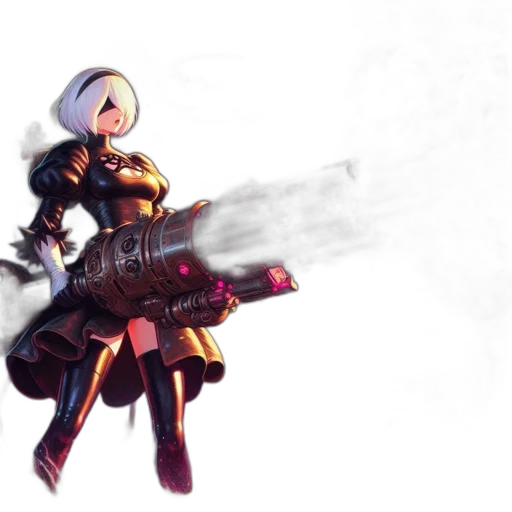 weapon, sword, staff, robot, concept art, fantasy art, 3d render, pixel art transparent PNG cut-out