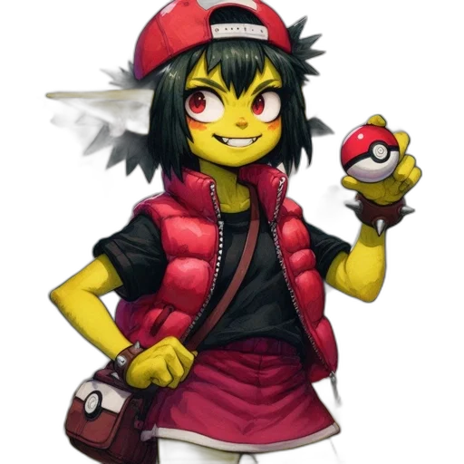 staff, hat, pixel art, concept art, fantasy art, 3d render, red, energetic transparent PNG cut-out