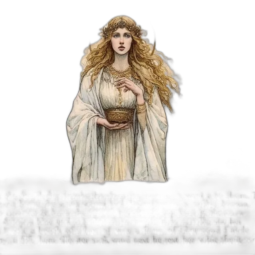 dress, jewelry, crown, hair, fantasy art, concept art, watercolor, pixel art transparent PNG cut-out