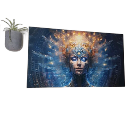 concept art, photorealistic, outer space, underwater, female, figure, serene, face transparent PNG cut-out