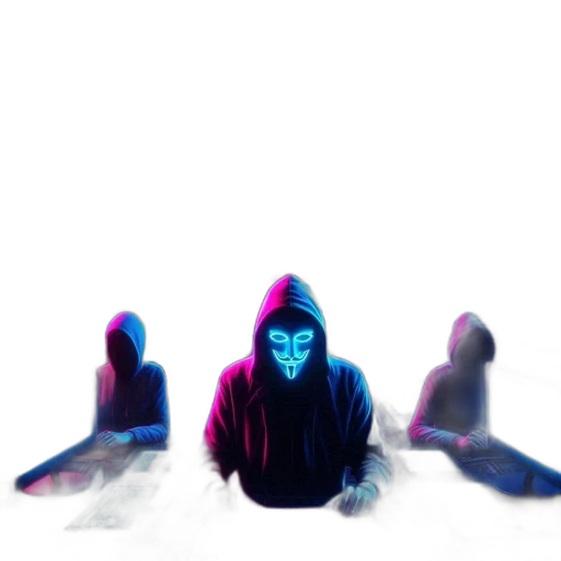 mask, jacket, face, creature, concept art, vaporwave, cyberpunk, pixel art transparent PNG cut-out
