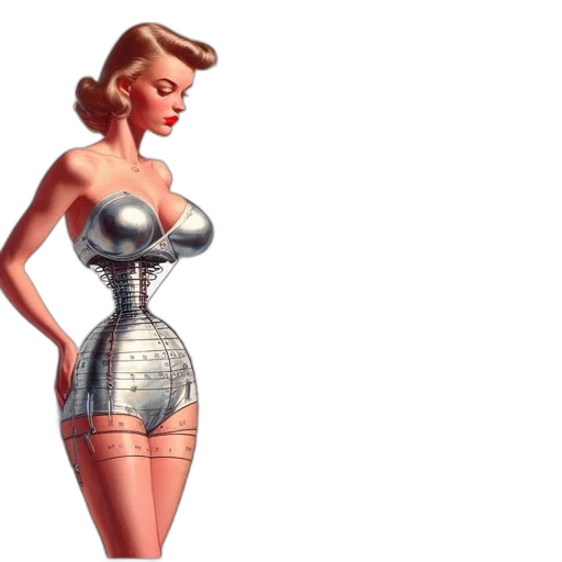 dress, robot, jewelry, 3d render, concept art, pixel art, photorealistic, illustrated transparent PNG cut-out
