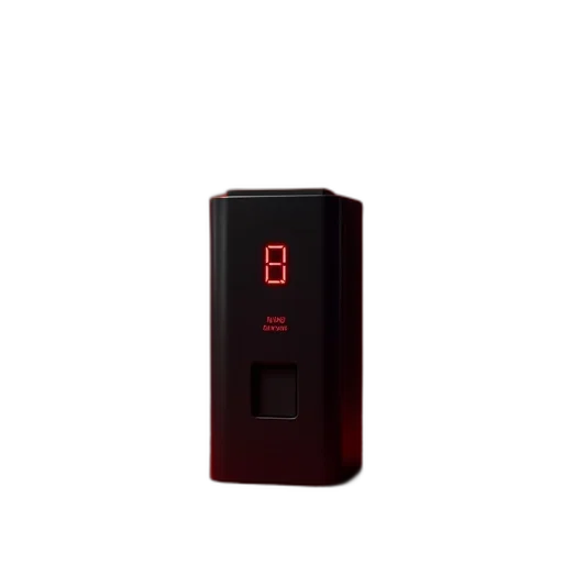 robot, bottle, 3d render, red, black, electric, fuse, holder transparent PNG cut-out
