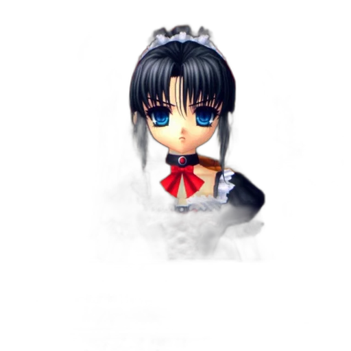 staff, robot, face, dress, 3d render, pixel art, anime, photorealistic transparent PNG cut-out
