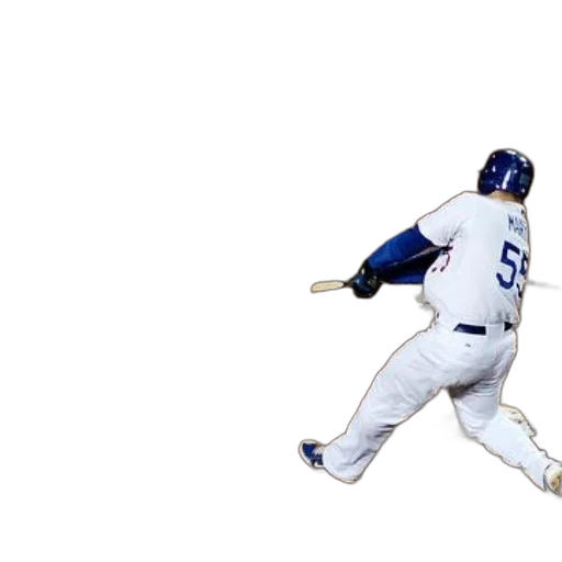 creature, baseball, player, white, uniform, number, swings, his transparent PNG cut-out