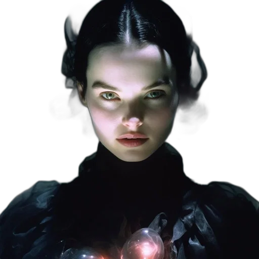 face, hair, mask, crown, photorealistic, concept art, cyberpunk, fantasy art transparent PNG cut-out