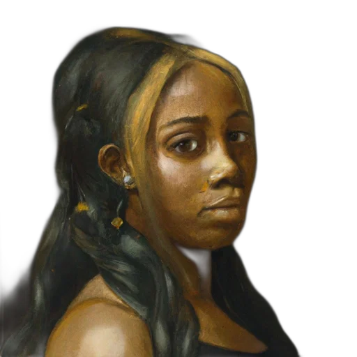face, oil painting, photorealistic, fantasy art, concept art, golden, earth tones, dark transparent PNG cut-out