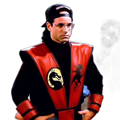 jacket, comic book art, concept art, photorealistic, cartoon, man, wearing, dragon-logo transparent PNG cut-out