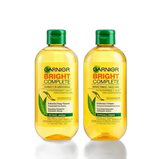bottle, two, identical, bottles, garnier, bright, complete, brightening transparent PNG cut-out