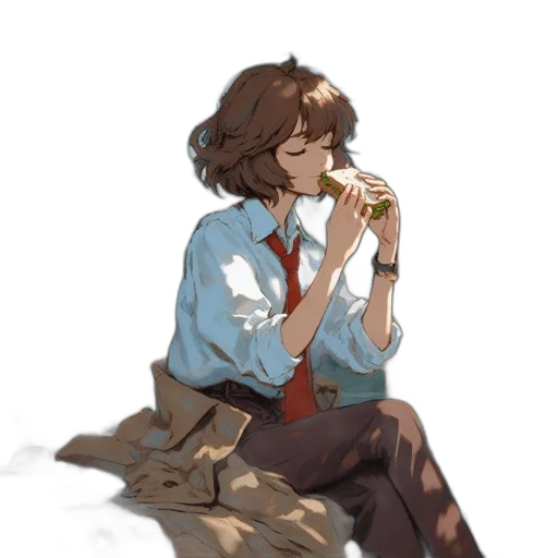 food, staff, weapon, jacket, concept art, watercolor, pixel art, anime transparent PNG cut-out