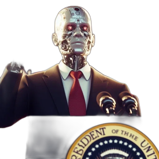 robot, concept art, 3d render, comic book art, anthropomorphic, donning, formal, suit transparent PNG cut-out