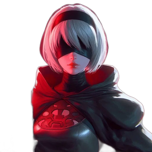 jacket, mask, robot, face, concept art, cyberpunk, pixel art, fantasy art transparent PNG cut-out