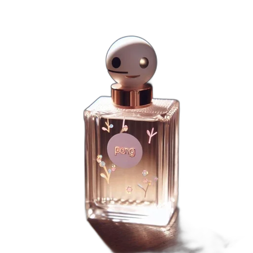 bottle, jewelry, dress, crown, 3d render, photorealistic, distinctive, perfume transparent PNG cut-out