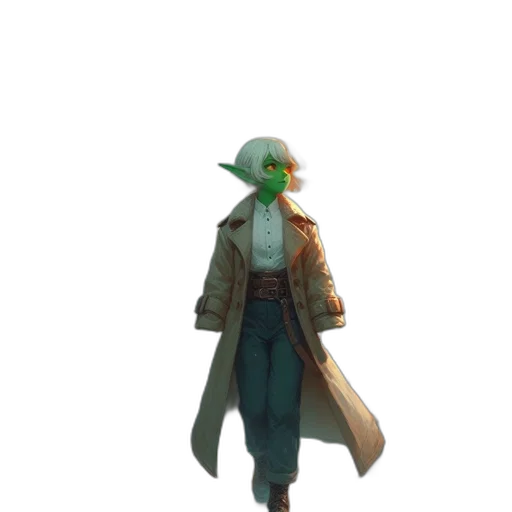 jacket, staff, hat, weapon, concept art, pixel art, fantasy art, 3d render transparent PNG cut-out