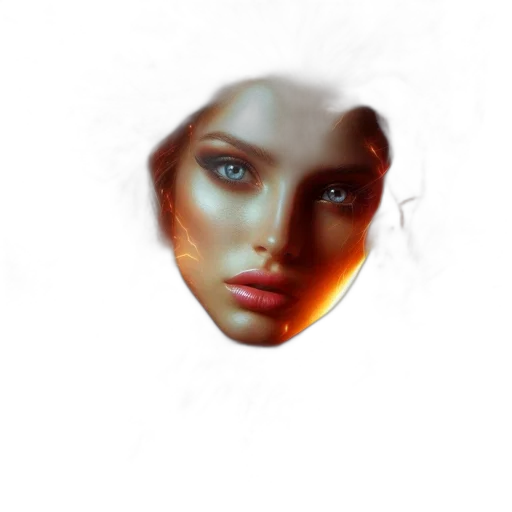 face, mask, jewelry, robot, photorealistic, fantasy art, 3d render, concept art transparent PNG cut-out
