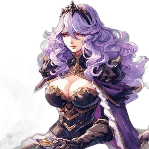dress, crown, dragon, sword, fantasy art, concept art, pixel art, anime transparent PNG cut-out