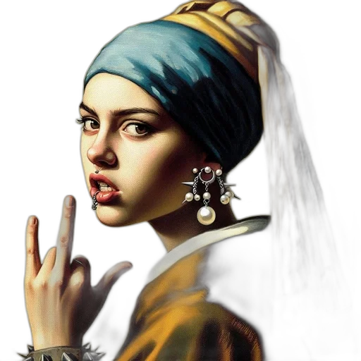 jewelry, face, hat, crown, photorealistic, fantasy art, concept art, oil painting transparent PNG cut-out