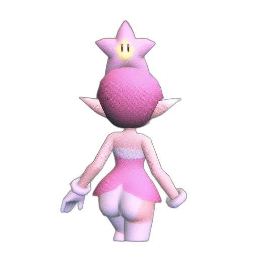 dress, staff, hat, creature, 3d render, concept art, vaporwave, pixel art transparent PNG cut-out